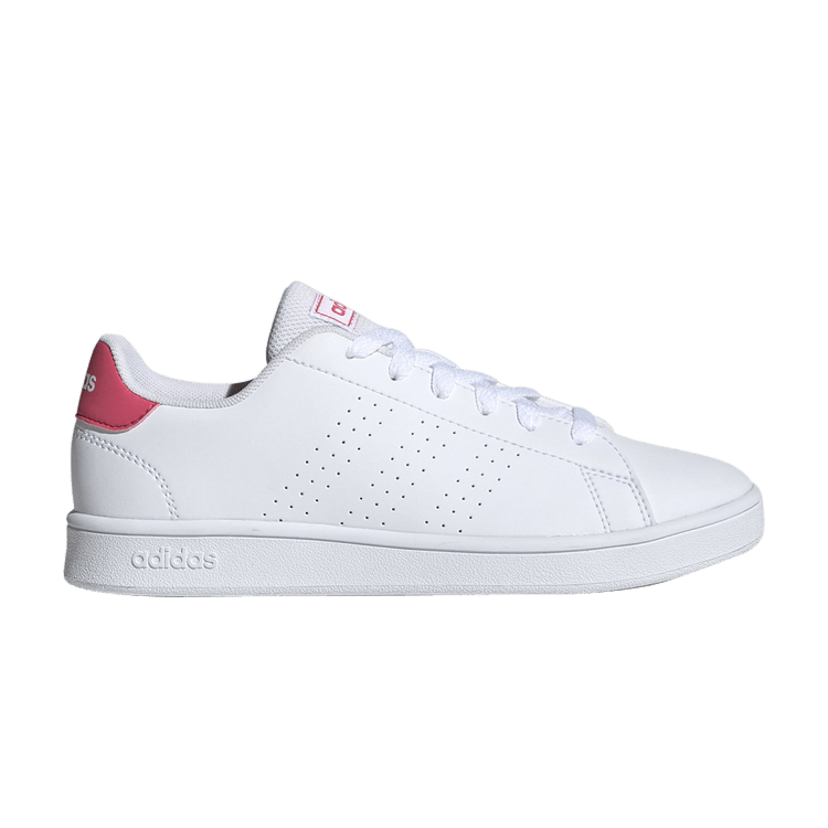 Adidas Advantage J 'White Real Pink' — Cloud White/Real Pink/Cloud White
