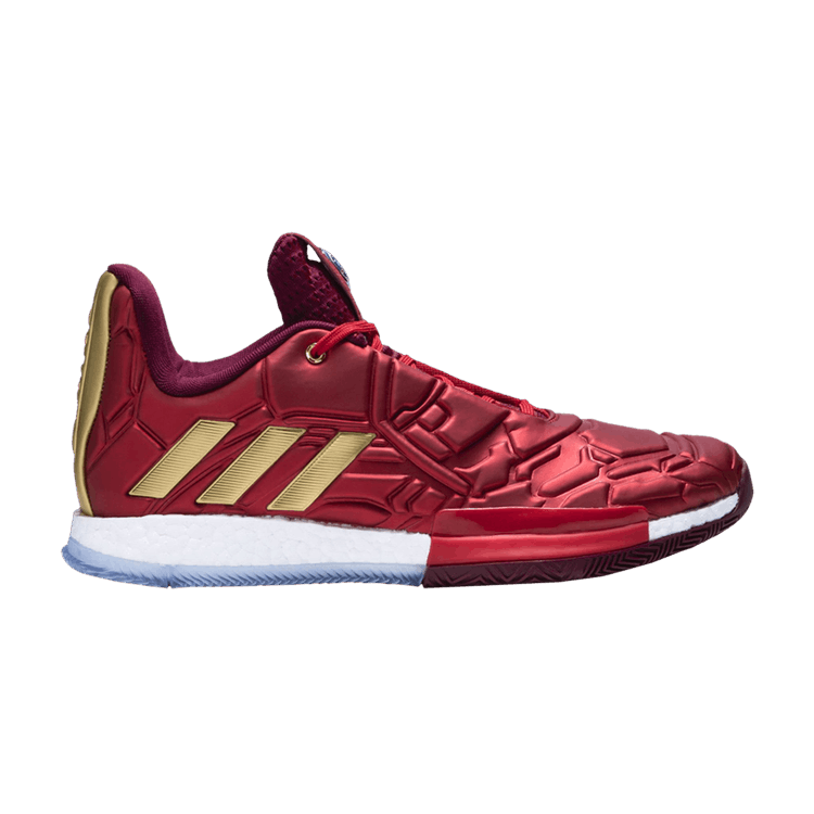 Marvel x adidas Harden Vol. 3 'Heroes Among Us: Iron Man' — Scarlet/Collegiate Burgundy/Gold Metallic