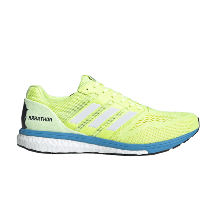 Adidas Adizero Boston 7 'Marathon' — Hi-Res Yellow/Cloud White/Shock Cyan