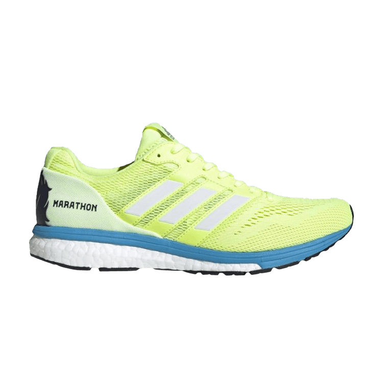 Adidas Wmns Adizero Boston 7 'Marathon' — Hi-Res Yellow/Cloud White/Shock Cyan