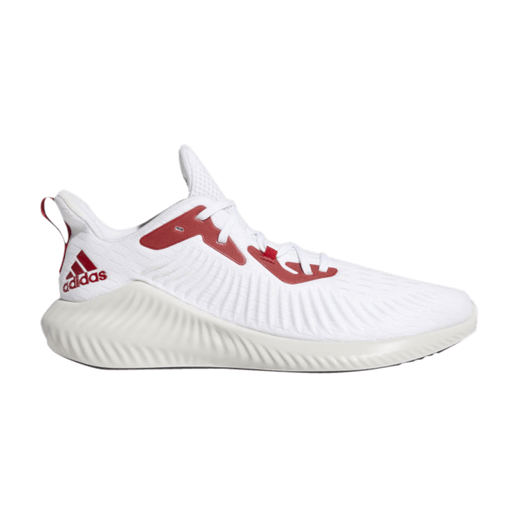 Adidas Alphabounce+ 'White Power Red' — Cloud White/Power Red/Core Black