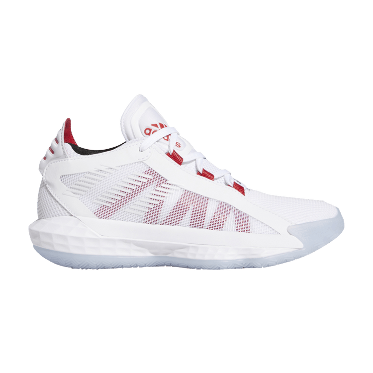 Adidas Dame 6 J 'Dame Time' — Cloud White/Scarlet/Core Black