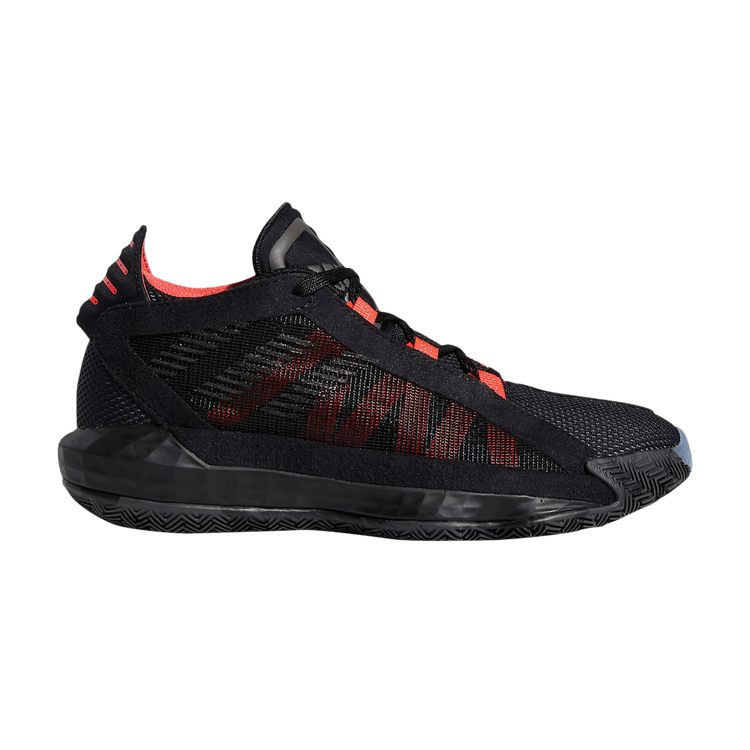 Adidas Dame 6 Little Kids 'Ruthless' — Black/Grey/Shock Red