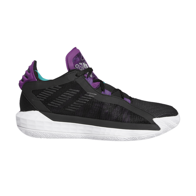 Adidas Dame 6 GCA 'Purple Teal Accents' — Core Black/Silver Metallic/Cloud White