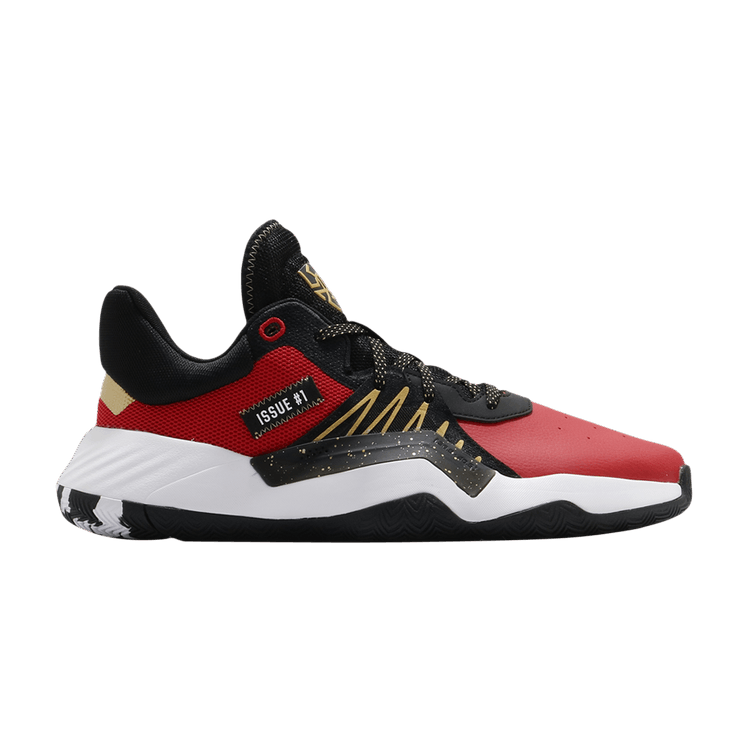 Adidas D.O.N. Issue #1 GCA 'Black Scarlet' — Core Black/Scarlet/Gold Metallic