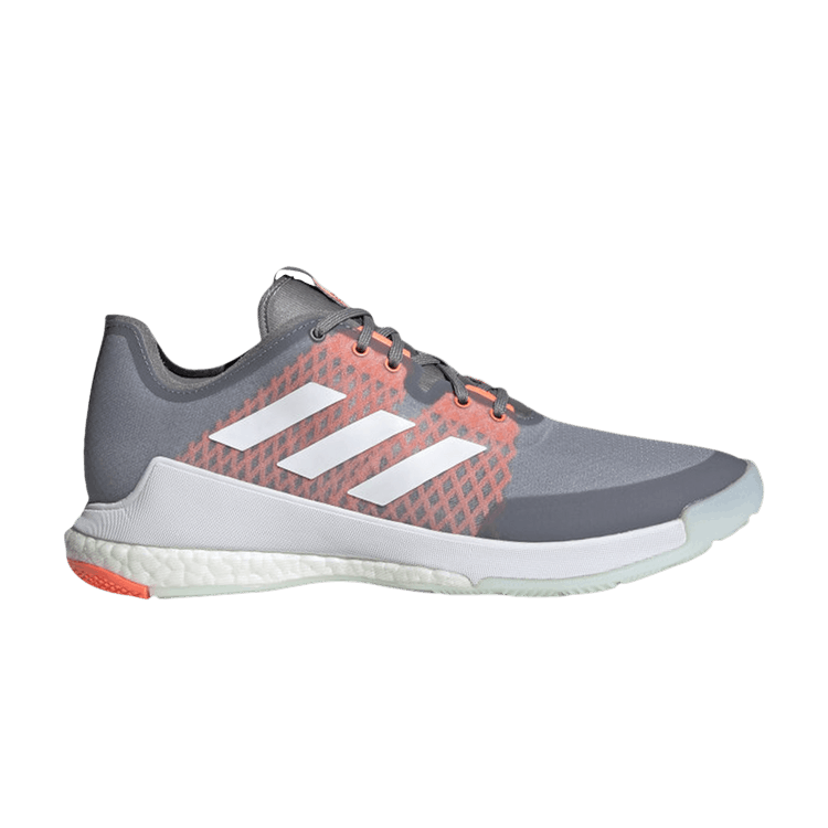 Adidas Crazyflight 'Grey Signal Coral' — Grey Three/Cloud White/Signal Coral