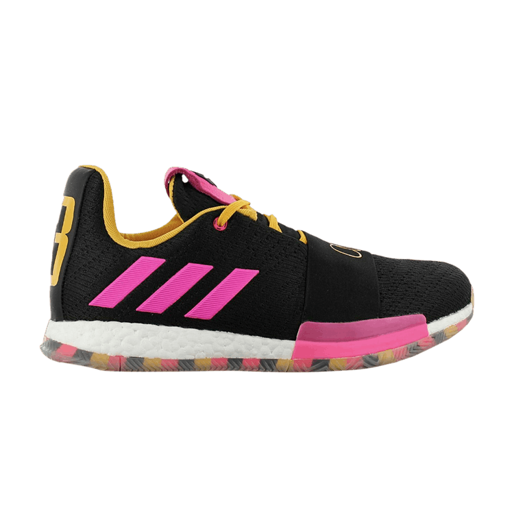 Adidas Harden Vol. 3 'Black Shock Pink' — Black/Shock Pink/Active Gold