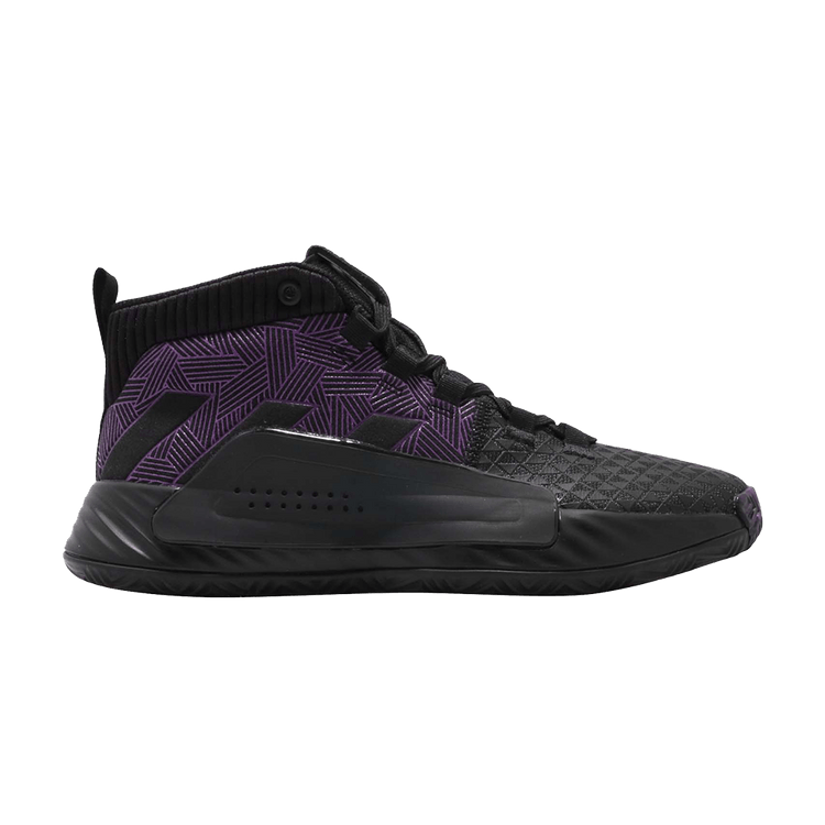 Marvel Avengers x adidas Dame 5 J 'Heroes Among Us: Black Panther' — Core Black/Active Purple/Silver Metallic