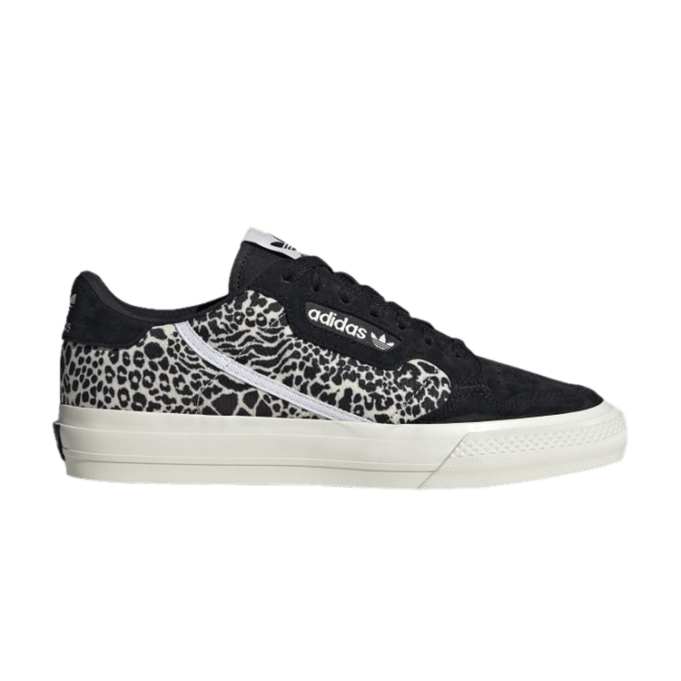 Adidas Wmns Continental 80 Vulc 'Leopard Print' — Core Black/Cloud White/Off White