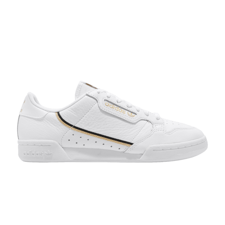 Adidas Continental 80 'Gold Metallic' — Cloud White/Core Black/Gold Metallic