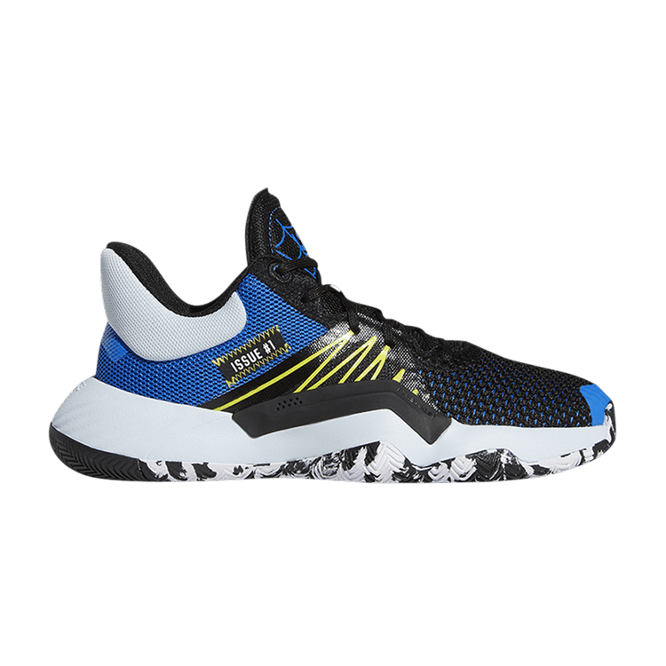 Adidas D.O.N. Issue #1 J 'Glory Blue' — Core Black/Glory Blue/Shock Yellow