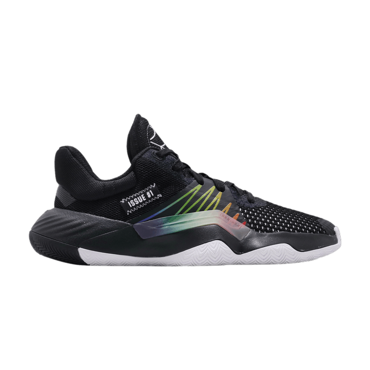Adidas D.O.N. Issue #1 J 'Rainbow Spider-Man' — Footwear White/Core Black/Core Black
