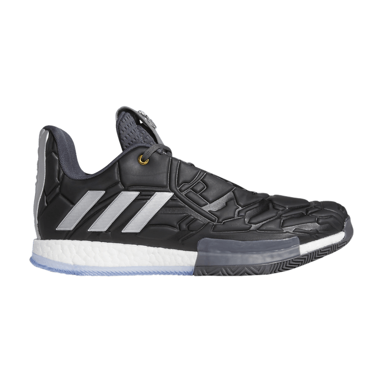 Marvel x adidas Harden Vol. 3 GCA 'War Machine' — Carbon/Silver Metallic/Grey Five