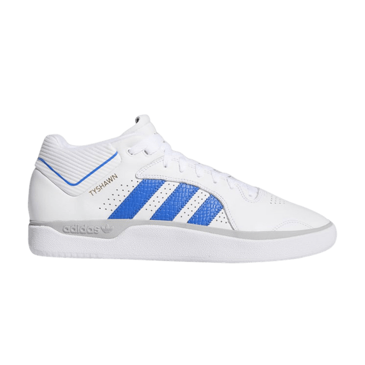 Adidas Tyshawn 'Cloud White Blue' — Cloud White/Blue/Gold Metallic