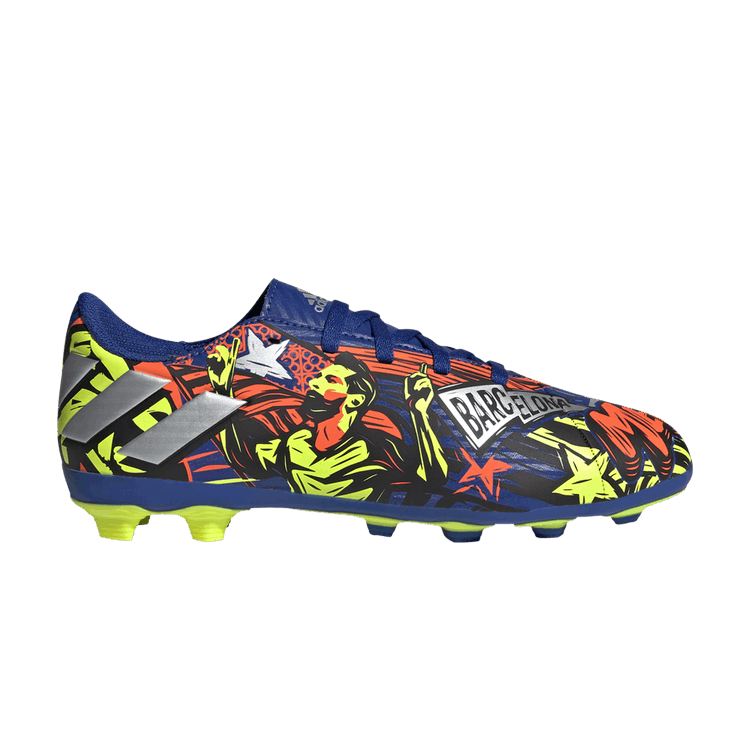 adidas Nemeziz Messi 19.4 FxG J 'The Journey' — Royal Blue/Silver Metallic/Solar Yellow