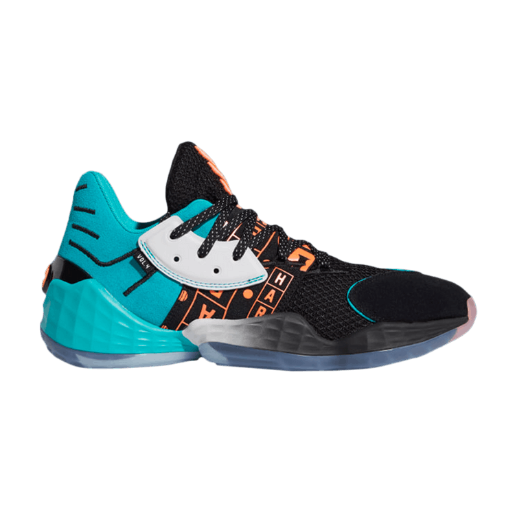 Adidas Harden Vol. 4 'Geek Up' — Core Black/Signal Coral/Hi-Res Aqua