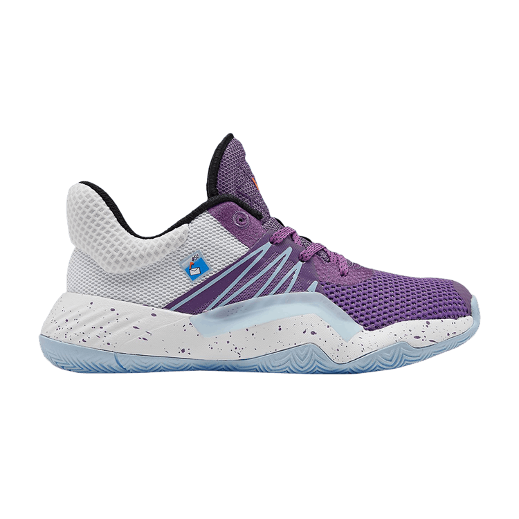 Adidas D.O.N. Issue #1 Little Kids 'Mailman' — Active Purple/Footwear White/Glow Blue