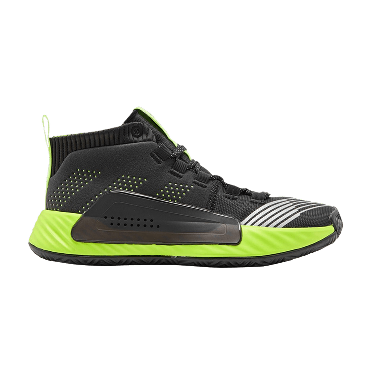 Star Wars x adidas Dame 5 Big Kids 'Lightsaber' — Core Black/Semi Solar Lime/Signal Green