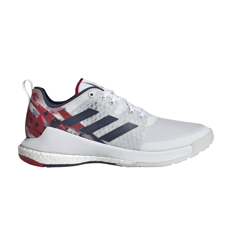 Adidas Wmns Crazyflight 'USAV' — Cloud White/Collegiate Navy/Power Red
