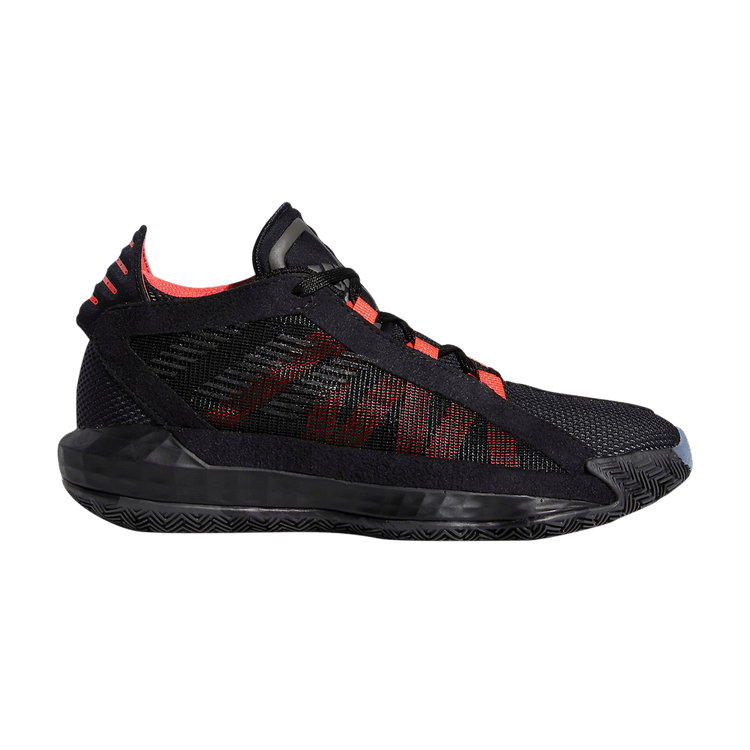 Adidas Dame 6 Big Kids 'Ruthless' — Black/Grey/Shock Red