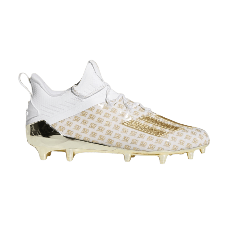 Adidas adiZero X Cleat 'Anniversary' — Cloud White/Gold Metallic/Gold Metallic