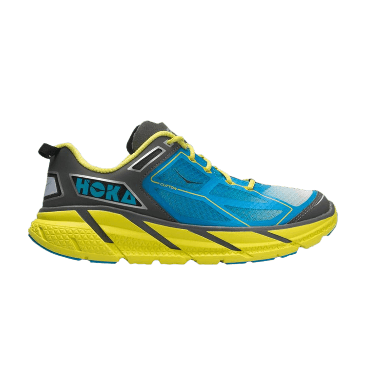 HOKA Clifton 1 'Legend Reborn' — Blue/Volt/Grey