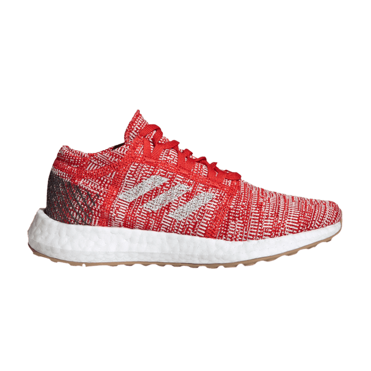 Adidas PureBoost Go J 'Active Red Carbon' — Active Red/Raw White/Carbon