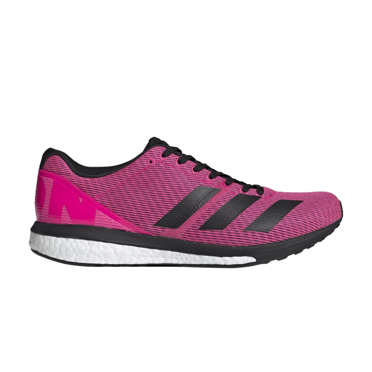 Adidas Adizero Boston 8 Wide 'Shock Pink Black' — Shock Pink/Core Black/Cloud White