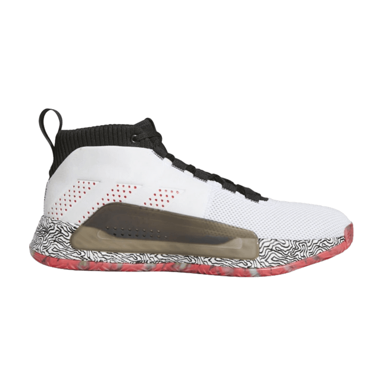 Adidas Dame 5 'You Know What Time It Is' — Cloud White/Shock Red/Clear Mint