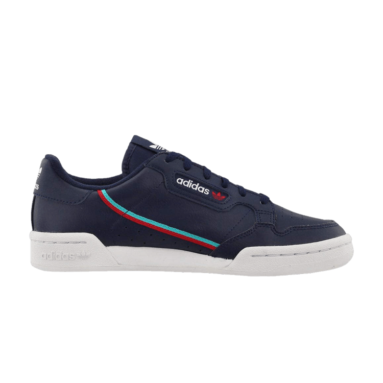 Adidas Continental 80 J 'Collegiate Navy' — Collegiate Navy/Scarlet/Hi-Res Aqua