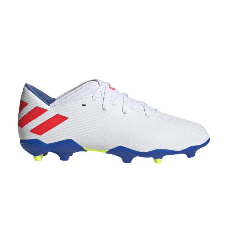 Adidas Nemeziz Messi 19.3 FG J 'Cloud White Red' — Cloud White/Solar Red/Football Blue