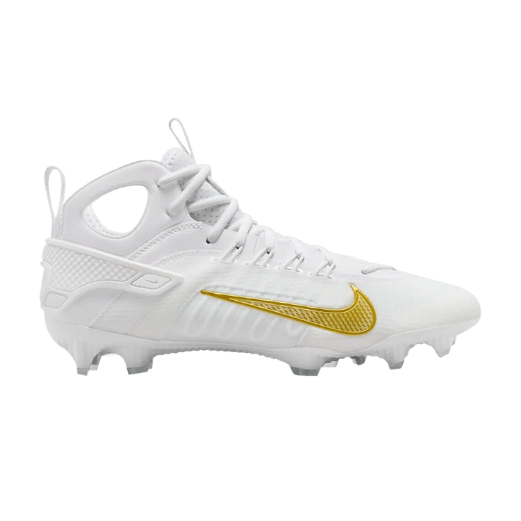 Nike Huarache 9 Elite Mid LAX SE 'White Metallic Gold' — White/Metallic Gold