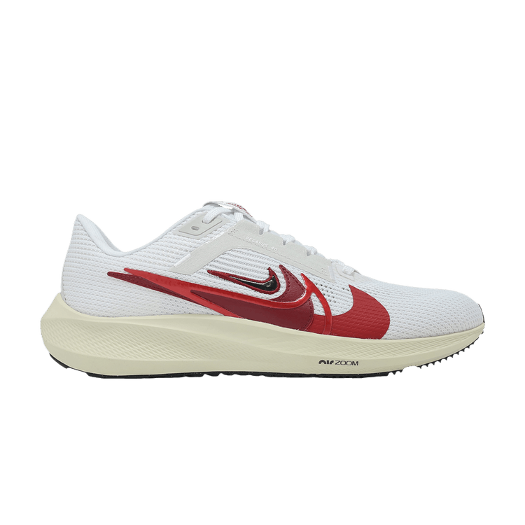 Nike Air Zoom Pegasus 40 Premium 'Quadruple Swoosh - White Red' — White/Multi-Color/Photon Dust