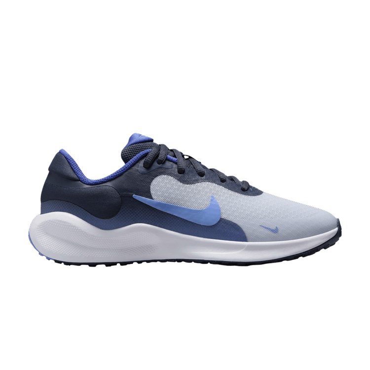 Nike Revolution 7 GS 'Football Grey Royal Pulse' — Football Grey/Thunder Blue/Astronomy Blue/Royal Pulse