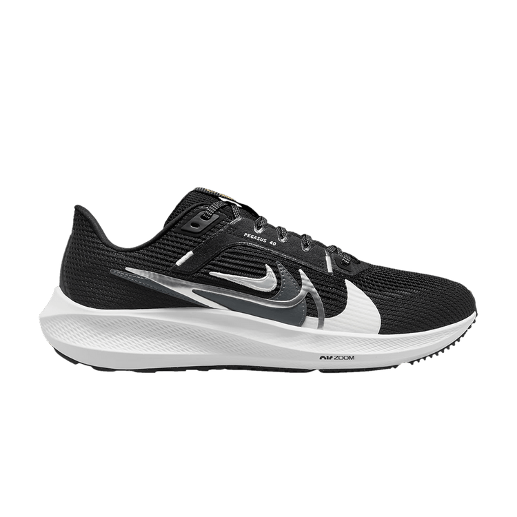 Nike Wmns Air Zoom Pegasus 40 Premium 'Quadruple Swoosh - Black White' — Black/Multi-Color/White
