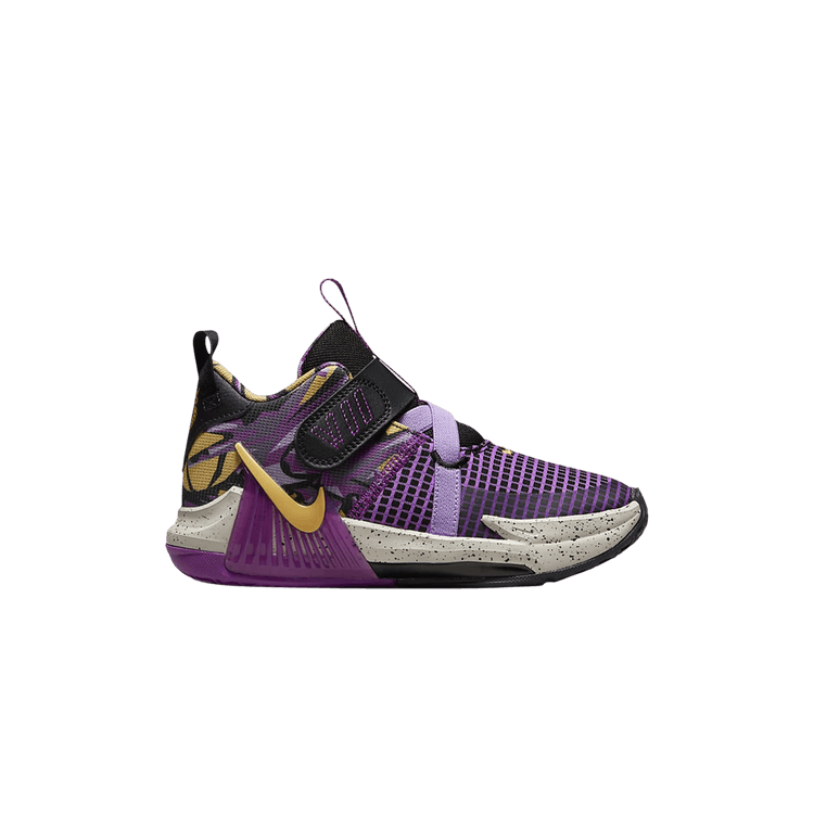 Nike LeBron Witness 7 SE PS 'Lakers Graffiti' — Black/Cave Purple/Vivid Purple/Solar Flare