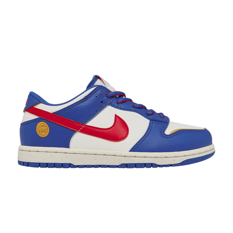 Nike Dunk Low Next Nature PS 'Superhero' — Varsity Royal/White/Varsity Red/Metallic Gold