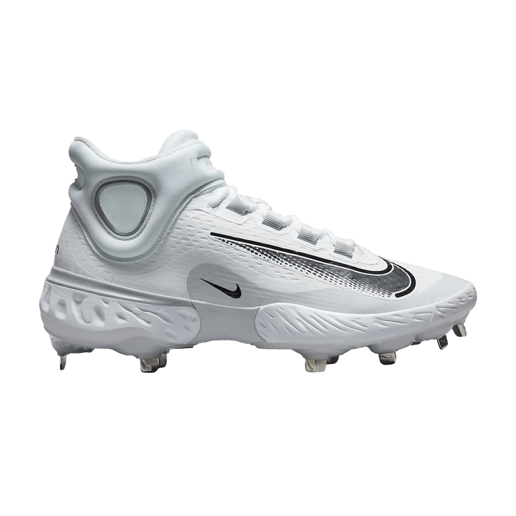 Nike Alpha Huarache Elite 4 Mid 'White Black Wolf Grey' — White/Wolf Grey/Pure Platinum/Black