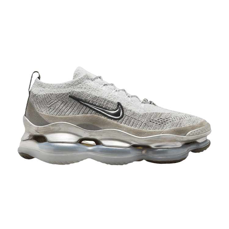 Nike Wmns Air Max Scorpion Flyknit 'Gaiter' — Pale Field Grey/Metallic Silver/Light Ironite Lime/Metallic Silver