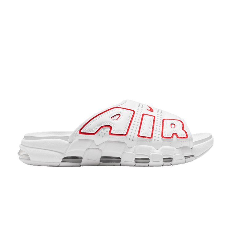 Nike Air More Uptempo Slide 'White University Red' — White/University Red/White