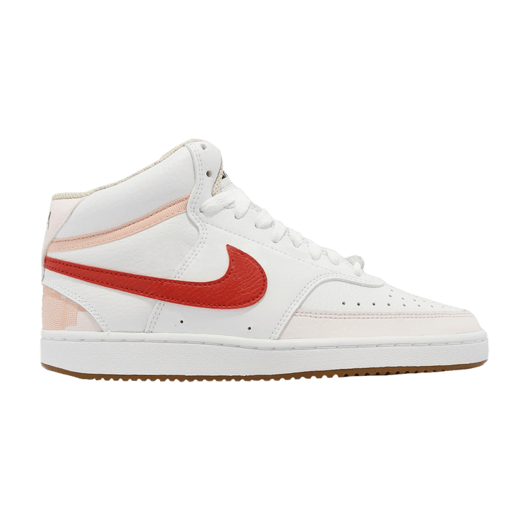 Nike Wmns Court Vision Mid 'White University Red' — White/University Red/White