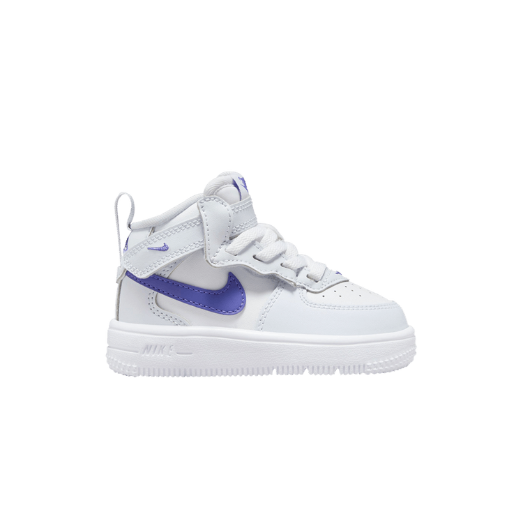 Nike Force 1 Mid EasyOn TD 'White Persian Violet' — Football Grey/White/Persian Violet