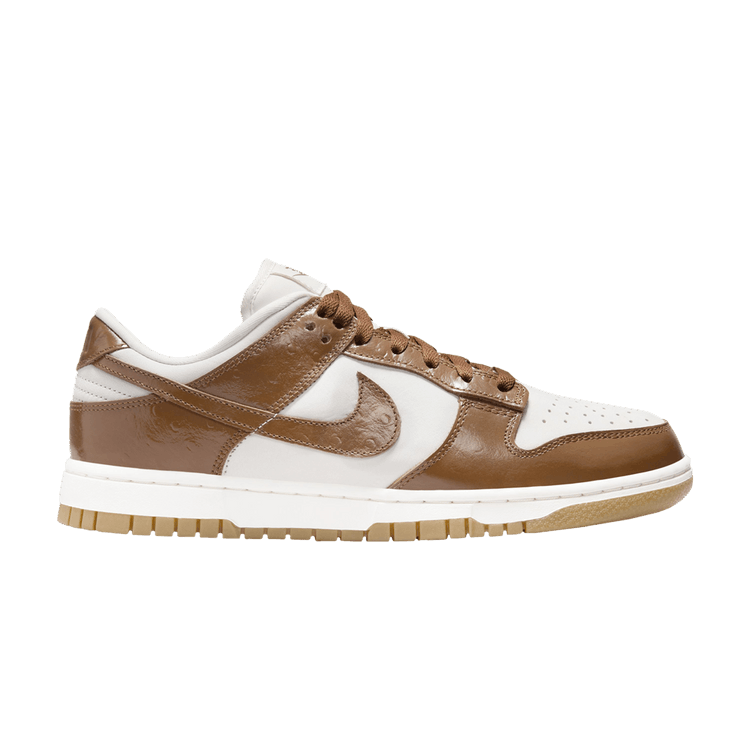 Nike Wmns Dunk Low LX 'Ale Brown Ostrich' — Phantom/Ale Brown/Sail/Metallic Gold