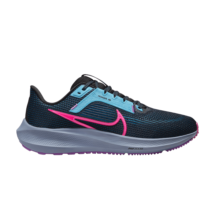 Nike Wmns Air Zoom Pegasus 40 SE 'Black Hyper Pink' — Black/Green Abyss/Baltic Blue/Hyper Pink