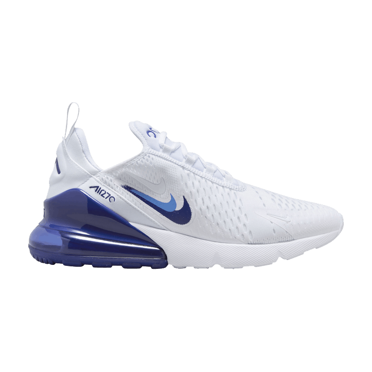 Nike Air Max 270 'Multi-Swoosh - White Deep Royal' — White/University Blue/Deep Royal Blue/White