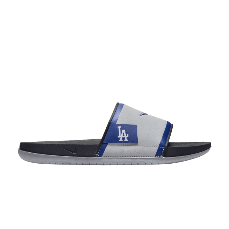 MLB x Nike Offcourt Slide 'Los Angeles Dodgers' — Wolf Grey/Dark Smoke Grey/Deep Royal Blue