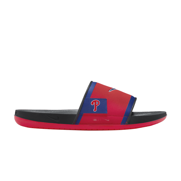 Nike MLB x Offcourt Slide 'Philadelphia Phillies' — Sport Red/Dark Smoke Grey/Rush Blue