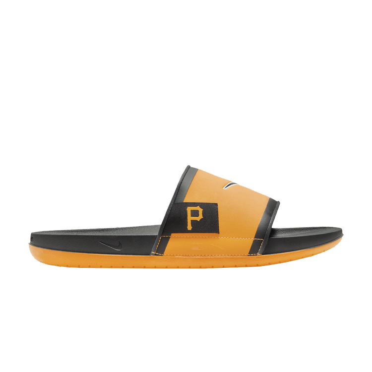 MLB x Nike Offcourt Slide 'Pittsburgh Pirates' — Sundown/Dark Smoke Grey/Black