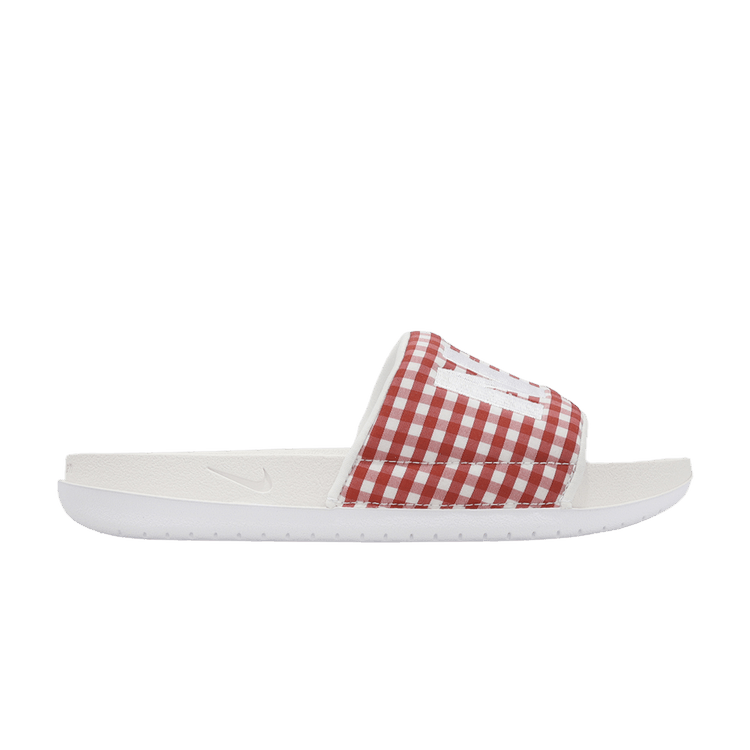 Nike Wmns Offcourt Slide 'Mystic Red Plaid' — Mystic Red/Phantom/White