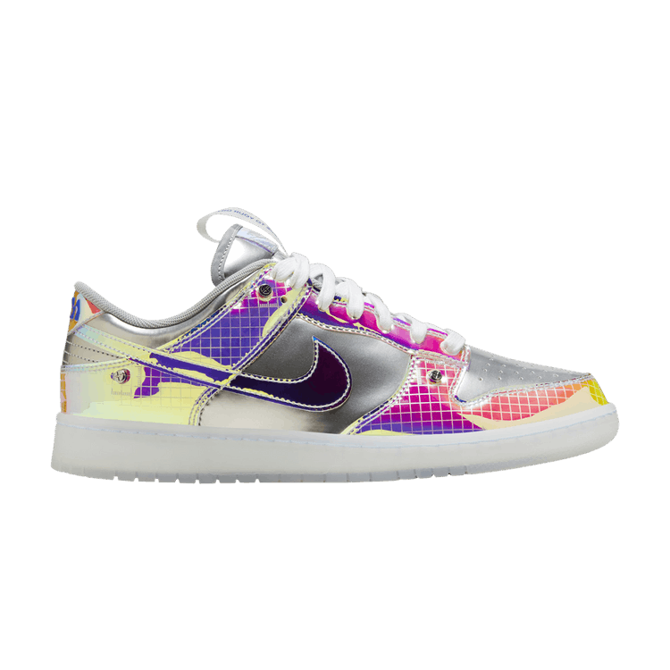 Nike Dunk Low SE 'Be True to Your DNA - Silver' — Metallic Silver/Metallic Silver/White/Multi-Color